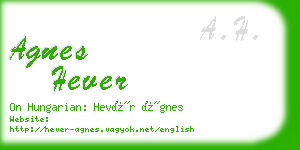 agnes hever business card